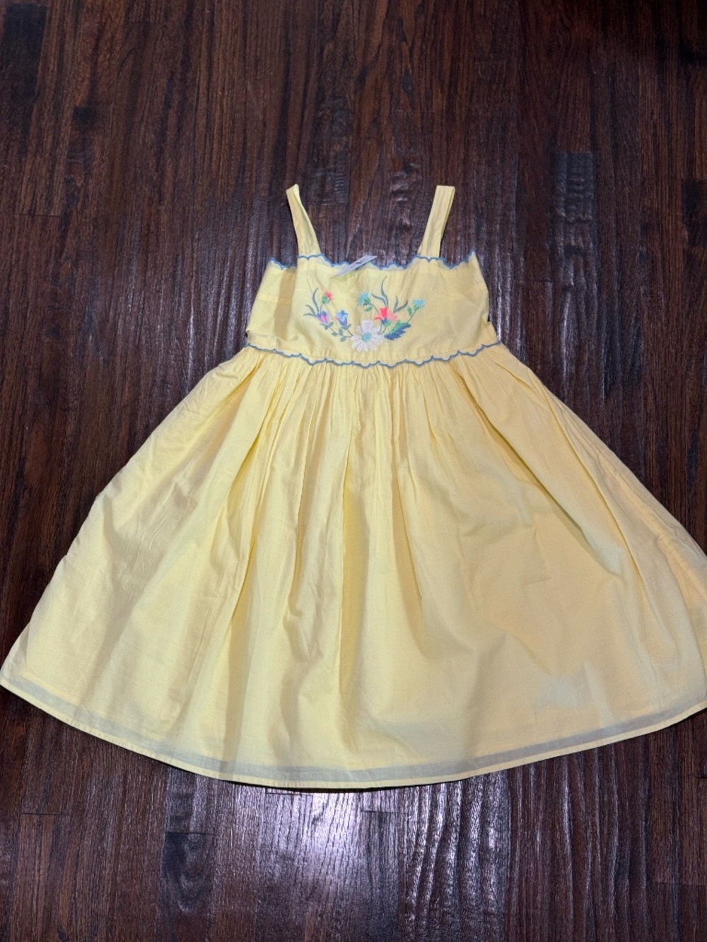 Gap Kids Yellow Floral Embroidered Dress
